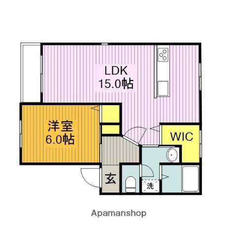 エリール緑丘(1LDK/1階)の間取り写真