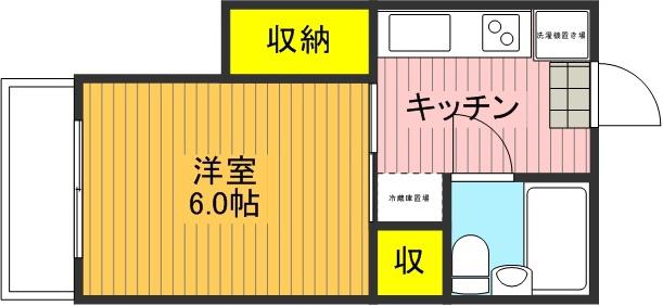 ラデヴィーナ鴻巣2(1K/3階)の間取り写真