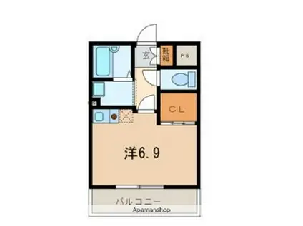 コアロード(ワンルーム/1階)の間取り写真