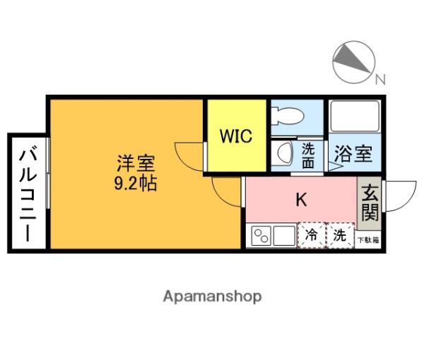 キャメル上尾仲町(1K/1階)の間取り写真