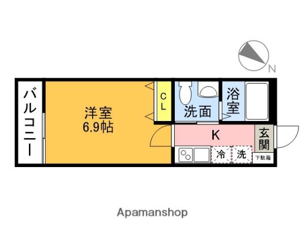 キャメル上尾仲町(1K/2階)の間取り写真