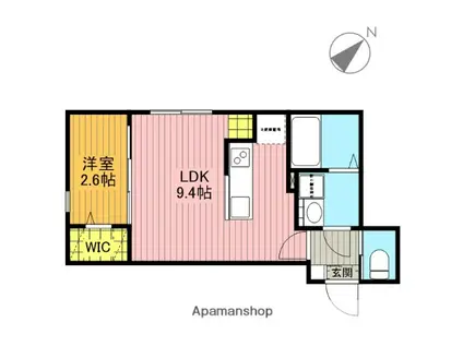 KLEIS北上尾Ⅳ(1LDK/2階)の間取り写真