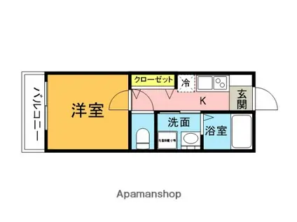 NAT上尾(1K/1階)の間取り写真