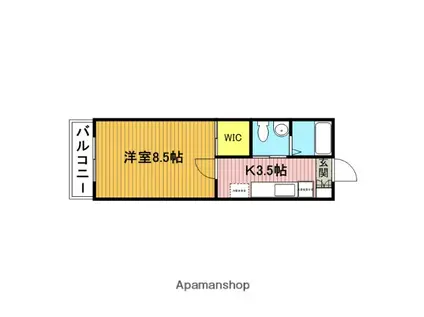 セフィラ(1K/1階)の間取り写真