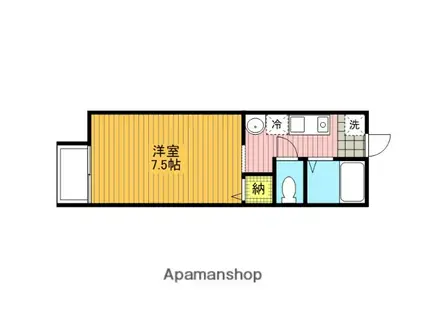 エスポワール(1K/1階)の間取り写真