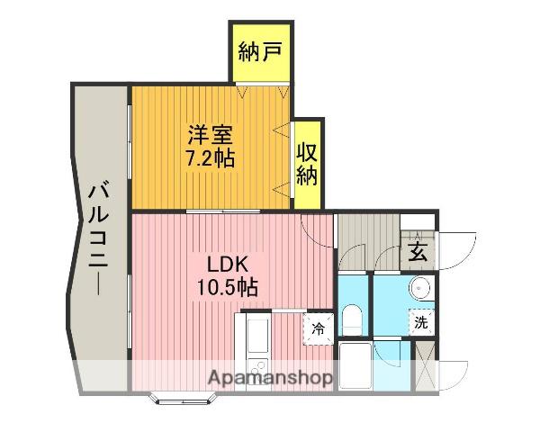 カサ ディフェリーチェ(1LDK/3階)の間取り写真