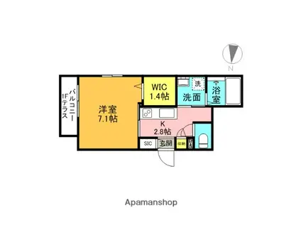 MAION PECHE(1K/4階)の間取り写真