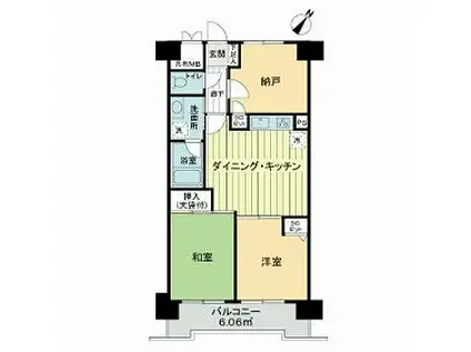 ライオンズガーデン中浦和(2SDK/2階)の間取り写真