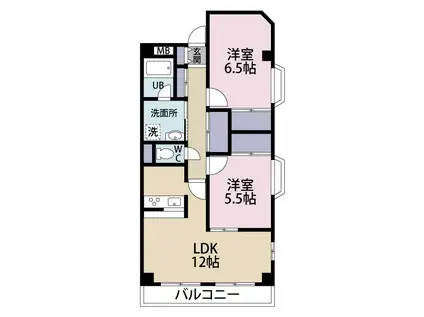 SANTA ROSE(2LDK/3階)の間取り写真