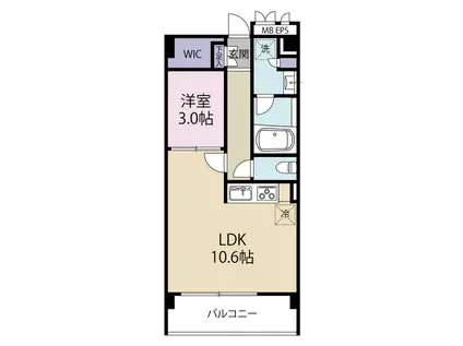 PARKSIDE HILL(1LDK/2階)の間取り写真