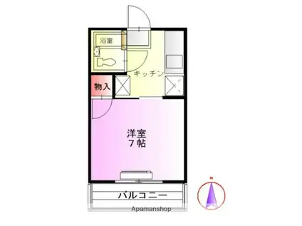 イーストハイツ(1K/2階)の間取り写真