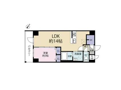 ボンドスクエアー01(1LDK/3階)の間取り写真