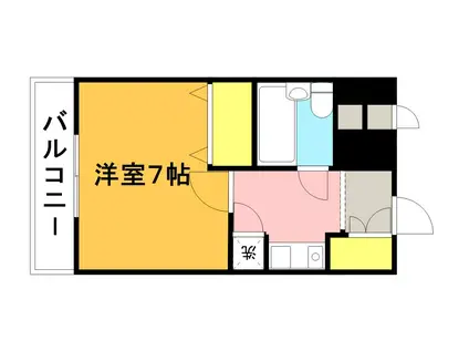 ライオンズシティ浦和常盤(1K/4階)の間取り写真