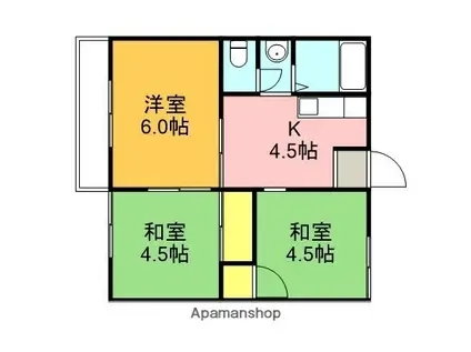 ナカミチハイツ(3K/2階)の間取り写真