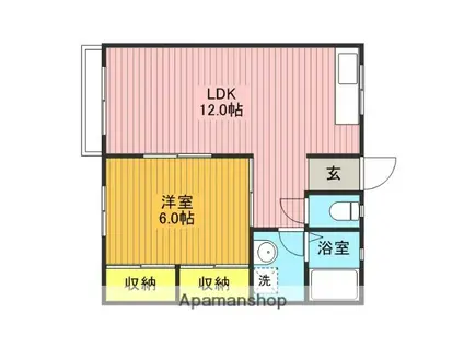 タカムラ第3コープ(1LDK/2階)の間取り写真