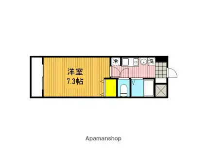 ラフィーネⅢ(1K/1階)の間取り写真