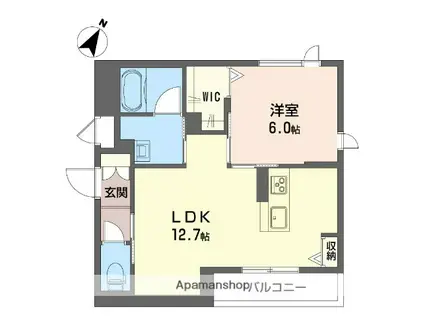 マーサ宮原(1LDK/2階)の間取り写真