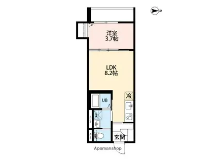 ROBOT HOME 西大宮Ⅲ(1LDK/2階)の間取り写真