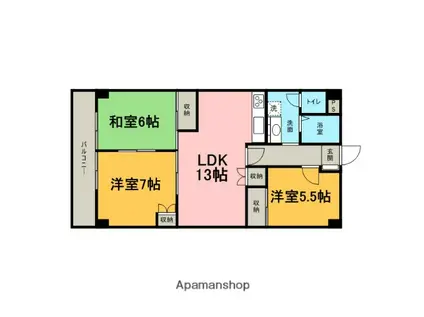 シャルマン5(3LDK/5階)の間取り写真