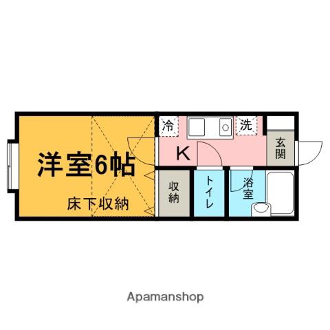 モンシャトー宮原G棟(1K/1階)の間取り写真