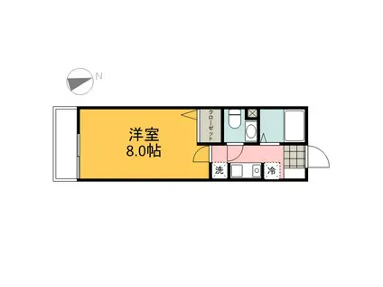 レトア リガト(1K/1階)の間取り写真