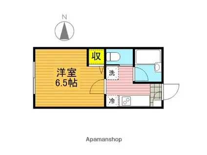 カーサホズミ(1K/1階)の間取り写真