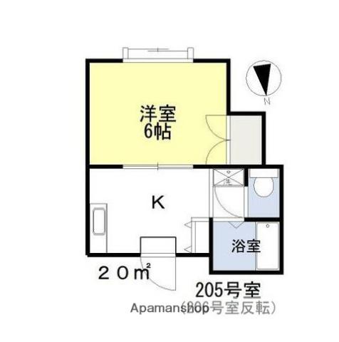 アヴニールSUGA(1K/1階)の間取り写真