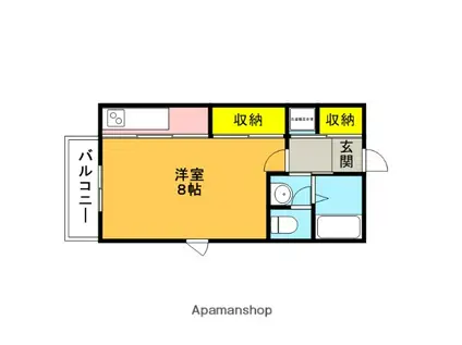 メゾンプルミエ(1K/2階)の間取り写真