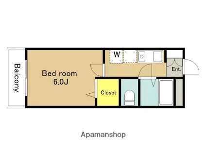 ロジマン蕨Ⅰ(1K/1階)の間取り写真