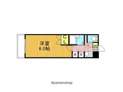 SKコートⅣ(1K/8階)の間取り写真