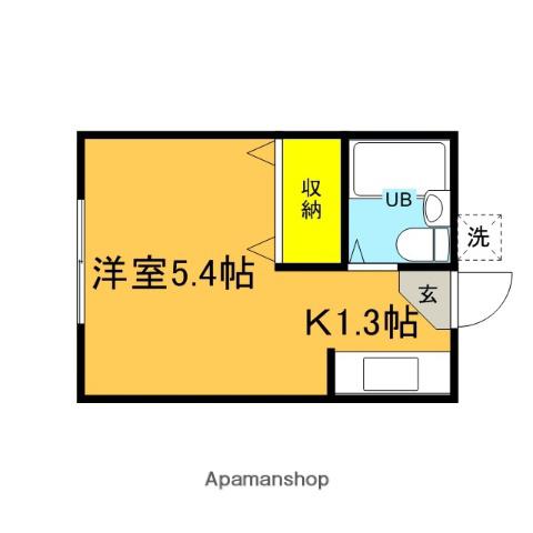 ファーレ(ワンルーム/2階)の間取り写真