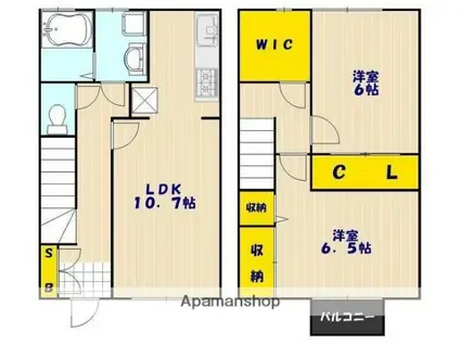 ステップアップ(2LDK)の間取り写真