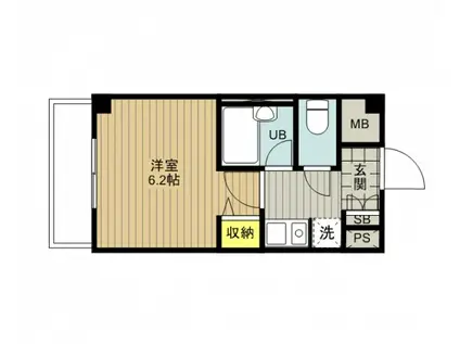 エストタウンWARABI(1K/3階)の間取り写真