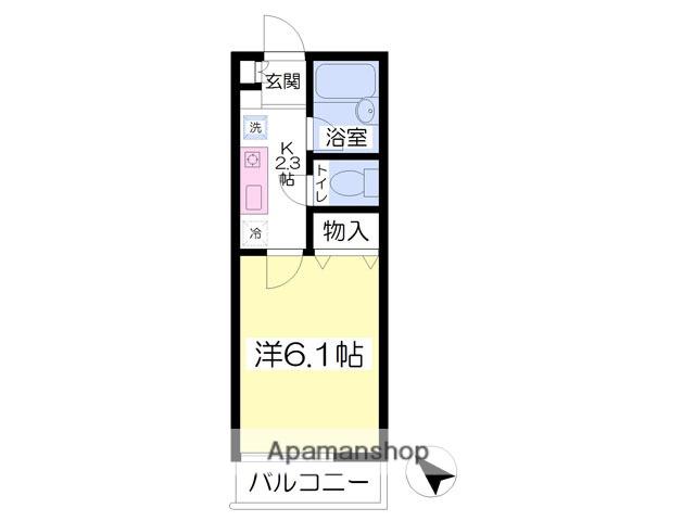 K-フラット1(1K/2階)の間取り写真