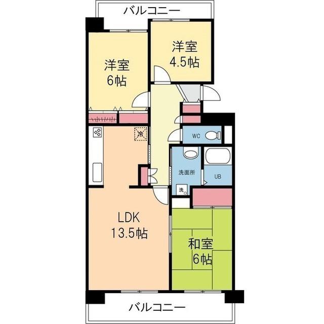 PARCO VISTA(3LDK/2階)の間取り写真