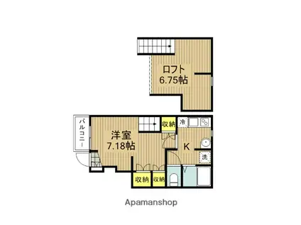 LIBERTA(1K/1階)の間取り写真