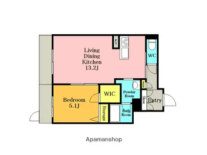 カーサレジオ・K(1LDK/1階)の間取り写真