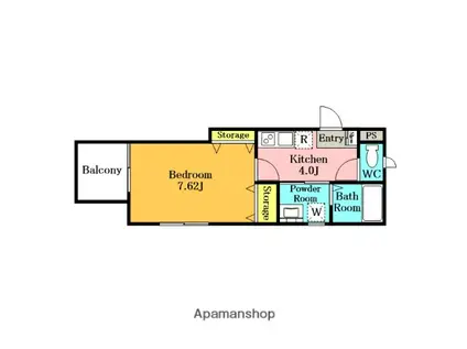 ジュリーハウス(1K/2階)の間取り写真