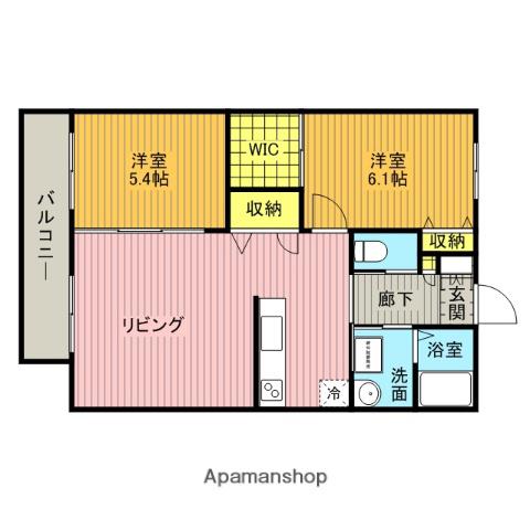 シャーメゾン イースト(2LDK/2階)の間取り写真