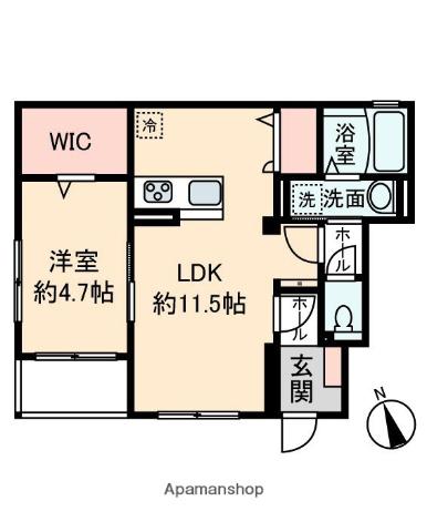 SANCTBELLE COURT(1LDK/1階)の間取り写真