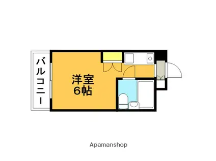 メゾン朋泉(ワンルーム/1階)の間取り写真