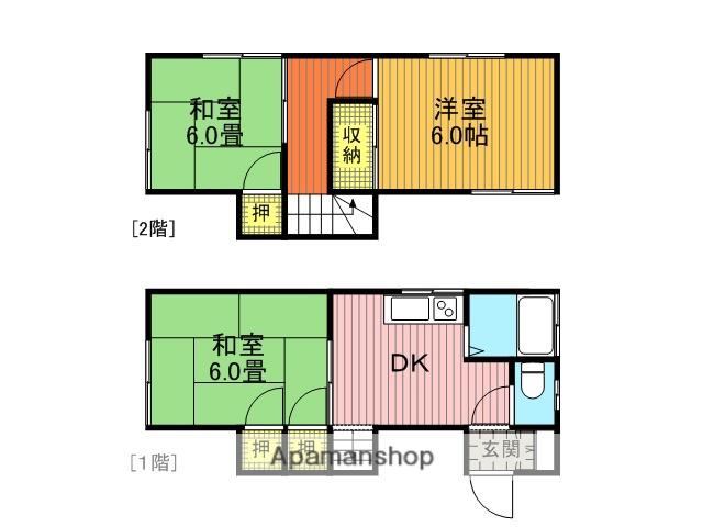 メゾネット5(3K/2階)の間取り写真