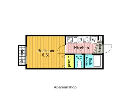 キャメル大宮宮町(1K/1階)の間取り写真