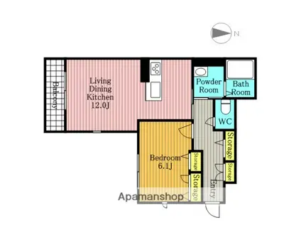 LA FONTE(1LDK/1階)の間取り写真
