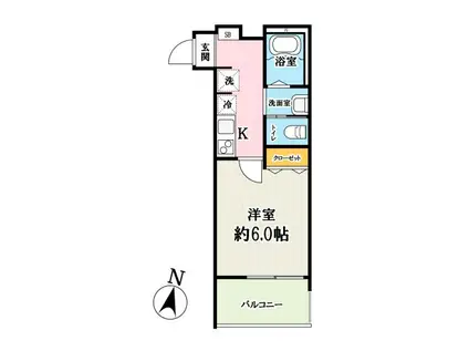 キャメル宮前町(1K/1階)の間取り写真