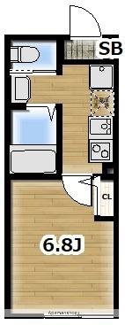 AMBITION岩槻加倉(1K/1階)の間取り写真