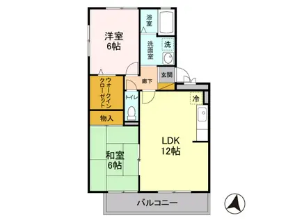 パークサイドヴィレッジ(2LDK/3階)の間取り写真