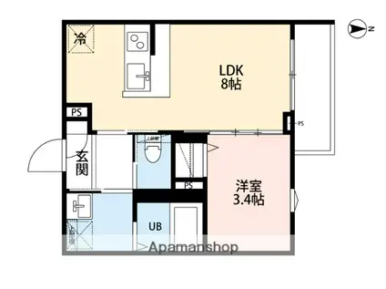 ROBOT HOME 西大宮Ⅱ(1LDK/2階)の間取り写真