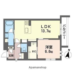 ドムスグランツ大宮日進(1LDK/1階)の間取り写真