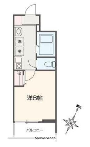 MELLAS西大宮Ⅳ(1K/2階)の間取り写真